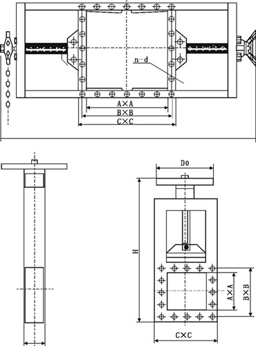 電動(dòng)手動(dòng)方形刀閘閥500×500(生產(chǎn)廠家)